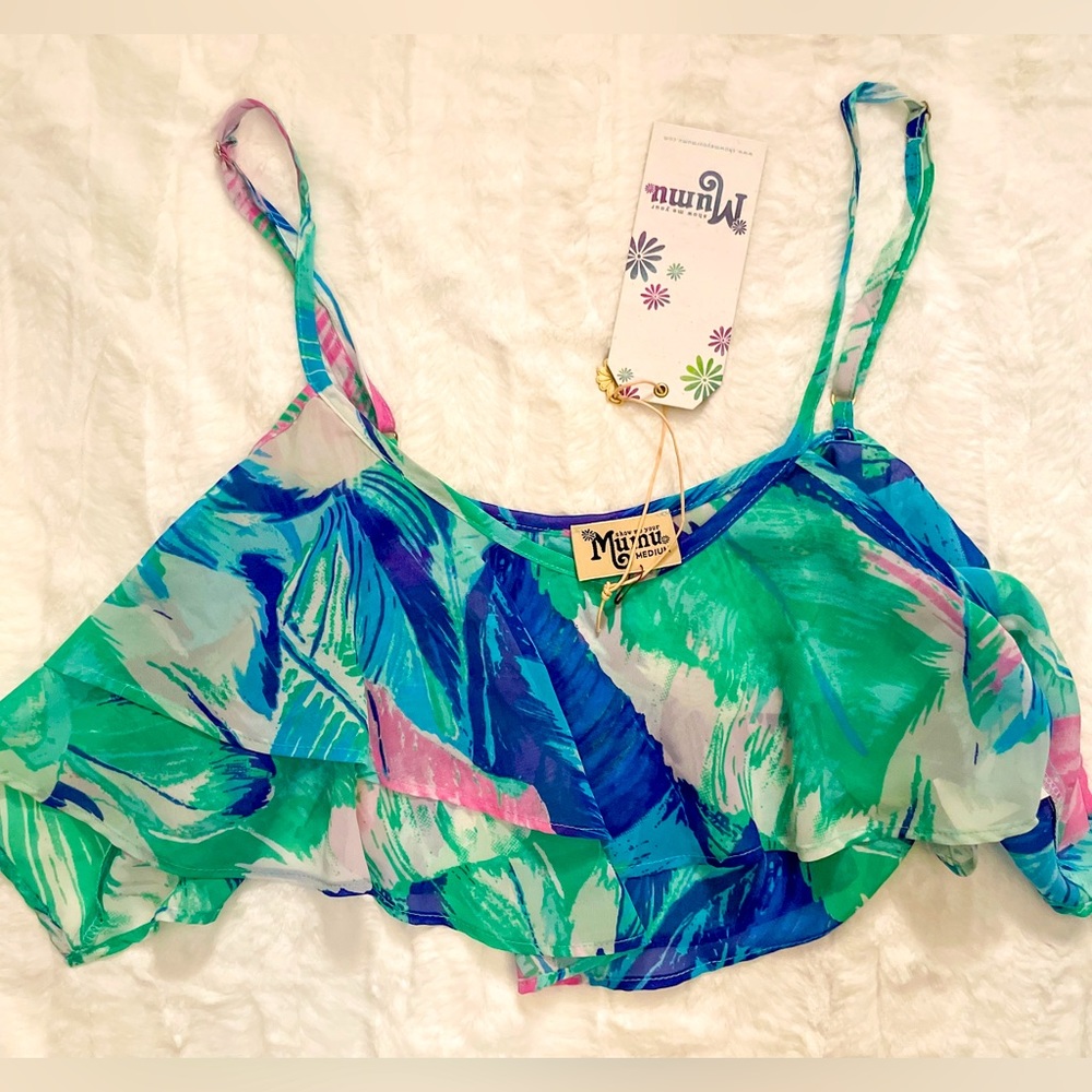 NWT Show Me Your Mumu Key West Barbie crop top